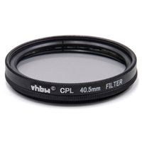 vhbw Universal Polarisationsfilter kompatibel mit Kamera Objektiven mit 40,5mm Filtergewinde - Zirkularer Polfilter (CPL), Schwarz