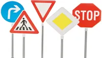 Verkehrschilder-Set  A - Kinder Verkehrszeichen Straßenschilder Spielzeug