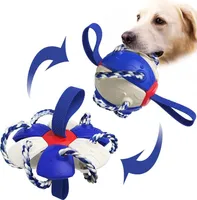 Haustier-Frisbee-Ball, perfektes Geschenk für kleine und mittelgroße Hunde [nicht geeignet für große Hunde] (Blau)