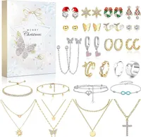 Souarts Schmuck Adventskalender 2024 Frauen 24 überraschende Weihnachts-Schmuckstücke