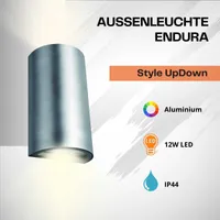 Ledvance LED Außenleuchte Endura Style Updown silber Up- & Downlight
