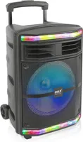 Pyle Partybox - veľký reproduktor Bluetooth, PA systém, jukebox, karaoke box, 600 W, 10" subwoofer, prenosný jukebox s dobíjacou batériou