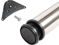 Höhenverstellbares Tischbein Edelstahl Optik 1100 mm Höhe ø 60 mm Tischstempel