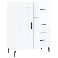 Kredens biały wysoki połysk 69,5x34x90 cm materiał drewnopochodny