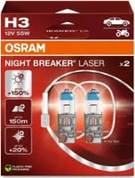 2 OSRAM NIGHT BREAKER LASER H3 Halogen-Scheinwerferlampen 12V PKW