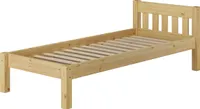Einzelbett Massivholz Kiefer natur 90x200 Futon Bettrahmen Singlebett Zubehör wählbar V-60.38-09Rollrost inkl.
