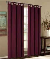 Mikrofaser Vorhang blickdichte matte unifarbene Gardine, Bordeaux Schlaufen, 245x140 Schal. Material aus Microsatin-Gewebe. 204000