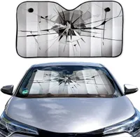OK Cars AZ-SAA-047 Auto Sonnenschutz Frontscheibe, Sonnenblende für die Windschutzscheibe, Frontscheibenabdeckung mit Motiv"Glas"