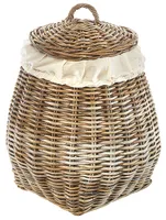 Kôš na bielizeň Kobolo PEAR - ratanový sivý H50 cm - úložný kôš na triedenie bielizne Kôš na bielizeň Home Room kôš na bielizeň Kôš na bielizeň Box na bielizeň