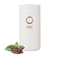 Adler Kaffeemühle AD4446wg 150 W, Kaffeebohnenkapazität 75 g, Deckelsicherheitsschalter, Weiß