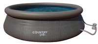 Countryside® Quick-Up Pool Premium Ø 300cm im Rattan-Design inkl. Filterpumpe und Reparaturkit