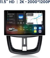 Carplay 11,5" Android 13 Autorádio Für PEUGEOT 207 2006-2015 GPS Navi WIFI 4G BT SWC USB DAB+ USB 8GB+256GB