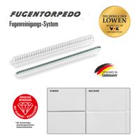 FUGENTORPEDO Ersatz-Set - 1x Fugenbürste & 1x Schleifsteg 2 mm