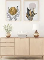 Wallity, Huhu78 - 20 x 30, Dekorativní obraz v rámu z MDF (2 kusy), 100 % MDF, Vícebarevný, 20 x 30 cm
