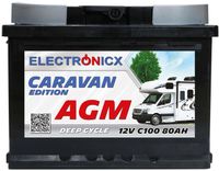 Electronicx Caravan Edition V2 Batterie AGM 80 AH 12V Wohnmobil Boot Versorgung…