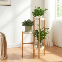 Pflanzständer ’Sastamala’ mit 3 Ablagen 78 x 52 x 25 cm Weiß