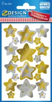 Avery Zweckform ZDesign Weihnachts-Sticker Sterne geprägt gold 20 Sticker