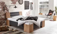 Futonbett LINZ inkl. Rollrost, Bett, Artisan Eiche / anthrazit, 140x200