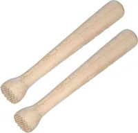 SIDCO Caipirinha 2 x Stößel Holz Crusher Cocktailstampfer Cocktailstößel Eis Stampfer