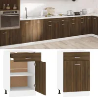 vidaXL Unterschrank mit Schublade Lyon Braun Eiche-Optik 50x46x81,5 cm