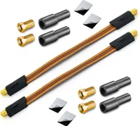 ARLI 2x Sat HD Fensterdurchführung UltraSlim + 4x F-Stecker 4x Gummitülle