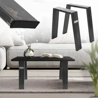 ML-Design 2er Set Tischbeine / Bankkufen Loft, 44x42 cm, Industrial, Profil 8x2cm, Stahl, Industriedesign, U-Form, Metall Tischgestell scandic
