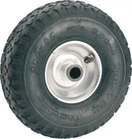 Tarrox Luftrad, bis 200 kg, mit Metallfelge und Blockprofil, 260 mm geeignet für Sackkarren + Bollerwagen