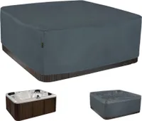 HENTEX Whirlpool Abdeckung Whirlpool Outdoor aufblasbar SPA Hot Tub Pool, Grau, 220x220x25H cm