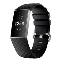 INF Fitbit Charge 3/4 silikonový náramek (S) Černá