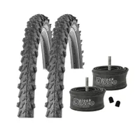 2er Set MTB Drahtreifen 24" K-829 Reifen + Fahrradschläuche schwarz
