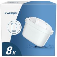 Wessper® AQUAMAX Wasserfilter kartuschen kompatibel ersatz für BRITA Maxtra+, Style, Marella, Elemaris, XL, Fun - Pack 8