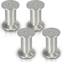 Jopassy 4X Möbelfüße Sockelfüße Sockelfüße Stellfuß Couchfüße Möbelfuß Verstellbar-Aluminium-100mm