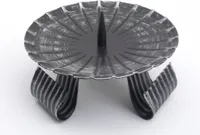 Dreifußleuchter, Kerzenleuchter schwarz 12 cm