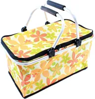 Picknick-Thermokorb - Gelb - Blumen