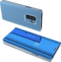 cofi1453® Smart View Mirror Smart Cover Case Etui kompatybilne z XIAOMI REDMI NOTE 9S Etui ochronne Etui ochronne przezroczyste niebieskie