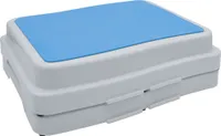 Trittstufe stapelbar weiß 50 x 40 cm - 2er Set - Antirutsch Badezimmer Tritthocker - Dusche Einstiegshilfe Badewanne Aufstiegshocker Hochstufe Stufenhocker rutschfest für Senioren und Kinder