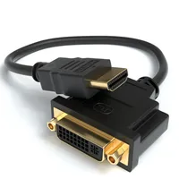 HDMI zu DVI Adapter DVI-I (24+5) Buchse auf HDMI Stecker 4K 1080P Full HD 3D
