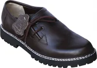 Haferlschuhe Trachtenschuhe aus Glattleder Original-Handmachart, Schuhgröße:44, Farbe:Dunkelbraun