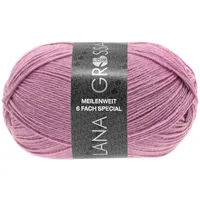 Lana Grossa MEILENWEIT 150 g UNI 6-fach Sockenwolle, Farbe:9223 - Altrosa