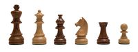 Schachfiguren (KH 93), Staunton Design, Edelhölzer, gewichtet, im Polybeutel