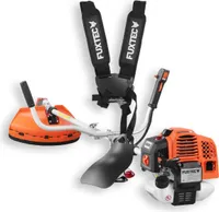 FUXTEC 2in1 Benzin Motorsense FX-MS162 - 62ccm | 3,5 PS  | 2-Takt Freischneider | 320 mm  | 9-Zahn  | Faden + Messer | 3000 U/min