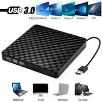Externes ultradünnes DVD-Laufwerk USB 3.0 DVD RW CD-Brenner für PC Laptop Mac