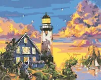 NORIMPEX Malerei nach Zahlen Leuchtturm 40 x 50 5667