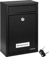 MONZANA® Briefkasten Wandbriefkasten Briefkastenanlage Postkasten Briefbox Stahl, Farbe:schwarz