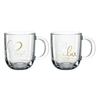 LEONARDO Tasse 400ml Relax, klar, 2-teilig (1 Set)