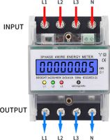 Drehstromzähler geeicht für DIN Hutschiene + 3x5(80)A 230/400V 3 Phasen 4 Draht  LCD Drehstromzähler Geeicht Für DIN Hutschiene 3-Phasen-4-Draht Stromzähler
