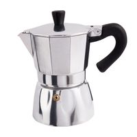 BiggCoffee Espressokocher, Moka Express, Italienische Kaffeemaschine, Kaffee Perkolator, Moka-Kanne, Edelstahl Espressokanne, Espressomaschine, 120 ml