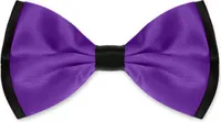 Fliege Herren Hochzeit Konfirmation Anzug Smoking Schleife Schlips zweifarbig lila-schwarz