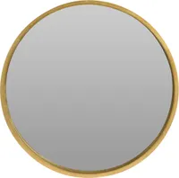 Zrkadlo s dreveným rámom, okrúhle, Ø 30 cm