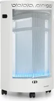 Blumfeldt Terrassenheizer, Outdoor-Gasheizstrahler, Gasheizofen für Terrasse, Garten & Balkon, Terrassen-Heizer mit Elektrischer Zündung, Kraftvoller Gas-Heizstrahler mit Bodenrollen und Handgriffe